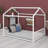 Montessori Floor Bed Frame With House-Shaped Silhouette-769446076-769446083