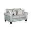 Ensemble de canapé et causeuse 2 pièces Tyea avec 8 coussins décoratifs, tissu gris bleu