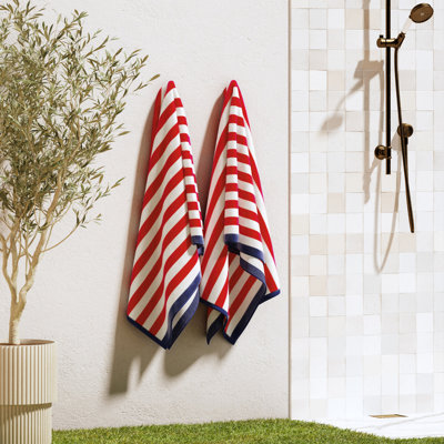 Serviettes de plage surdimensionnées 100% coton