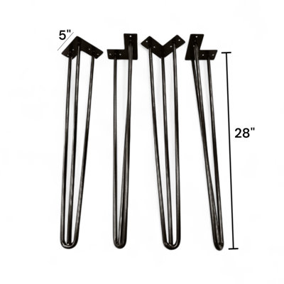 Hairpin Table Legs 28" Set Of 4
