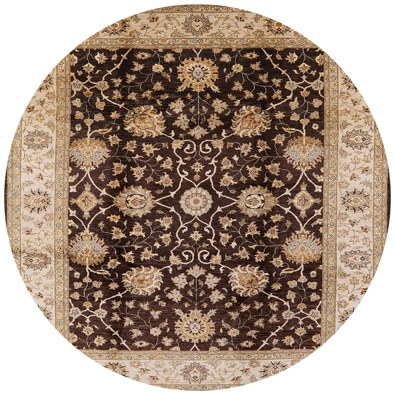 Tapis oriental beige / brun Vilma, Rond 4 pi