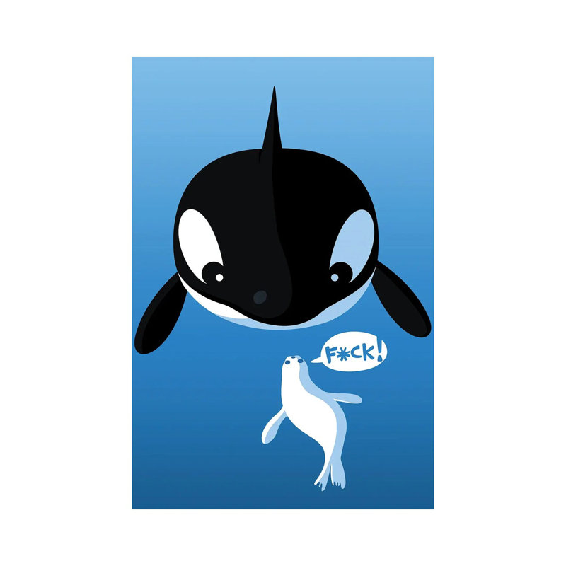 Killer Whale And Seal by Alberto Perez - Wrapped Canvas Gallery-Wrapped Canvas Giclée, 152.5 cm H x 101.5 cm W