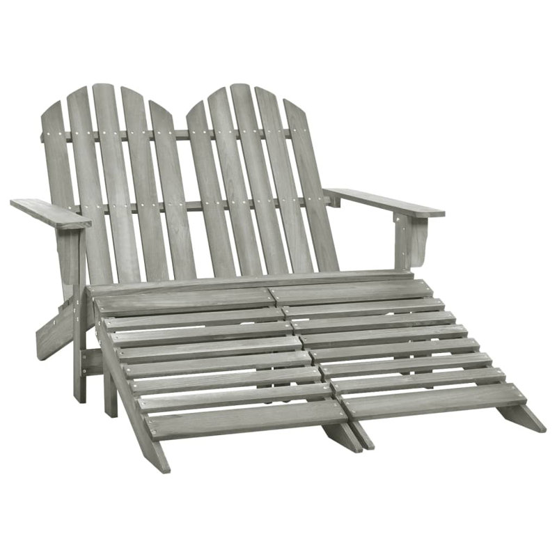 Buruk Fir Outdoor Adirondack Chair, Gray