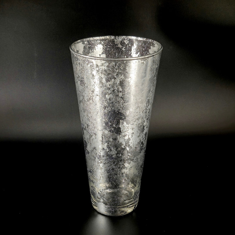 Vase Thassos, Argent argent, H 12 po x l 6 po x P 6 po