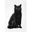 Impression d'un chat noir sur toile
