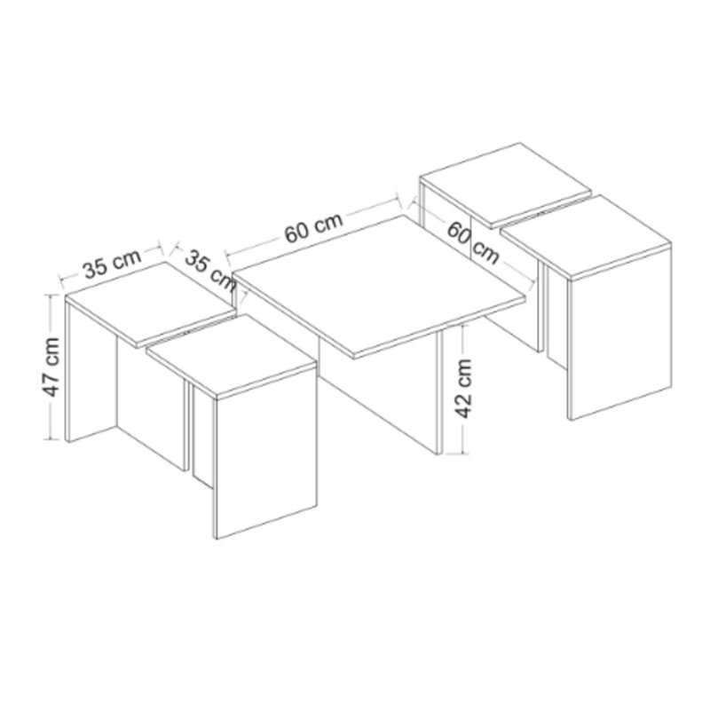 Manufactured Wood Coffee Table Set