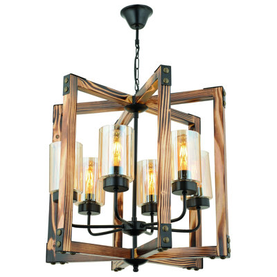 Lustre géométrique à 6 lumières Bise