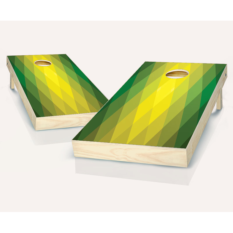2' x 4' Kryptonite Solid Wood Cornhole Set with Bags, Red/Navy