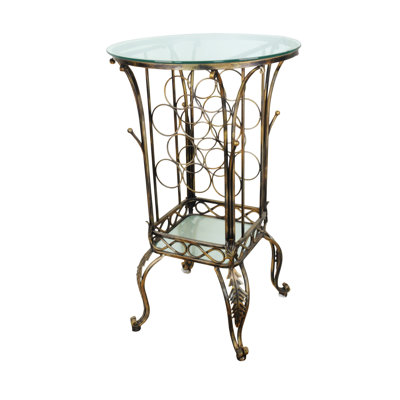 Energicus Round Glass Top Dining Table with Stainless Steel Base