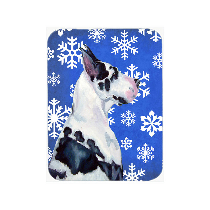 Planche à découper en verre à allée de fêtes Ashlynn, Bleu / Blanc