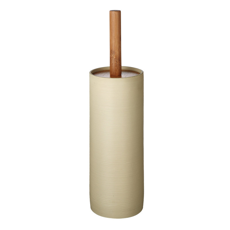 Roller Toilet Brush and Holder, Beige