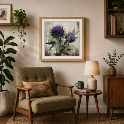 Thistle Constructivism - Framed Print