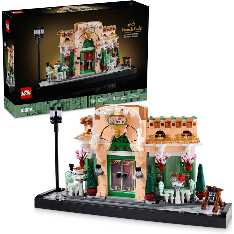 LEGO - 10362, ensemble d'édifices pour le café français de Paris, 18 ans et plus, 1101 pièces