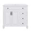 Meuble-lavabo 36 po avec tiroir 3 tiroirs et 2 portes, rangement en panneau de fibres à densité moyenne moderne-1414099997