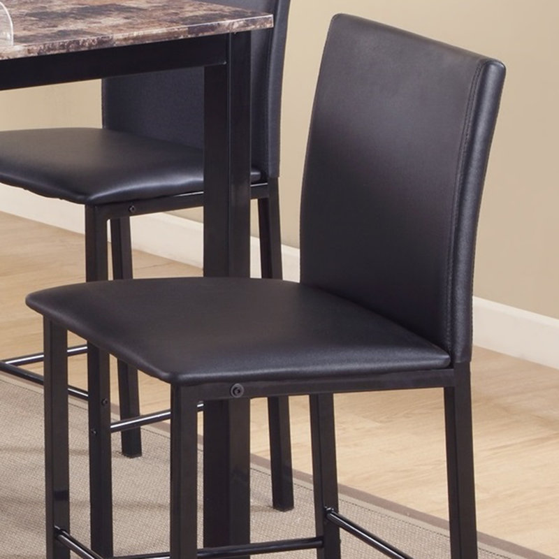 Chaises de salle à manger à hauteur de comptoir en métal Citico, ensemble de 4