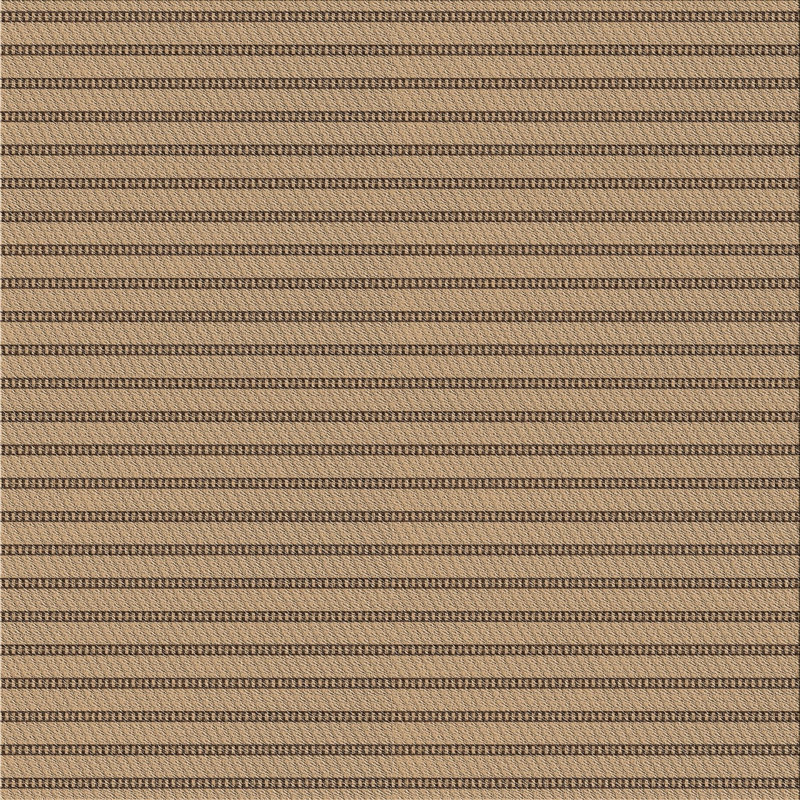 Tapis brun à rayures Caramie, Carré 7 pi