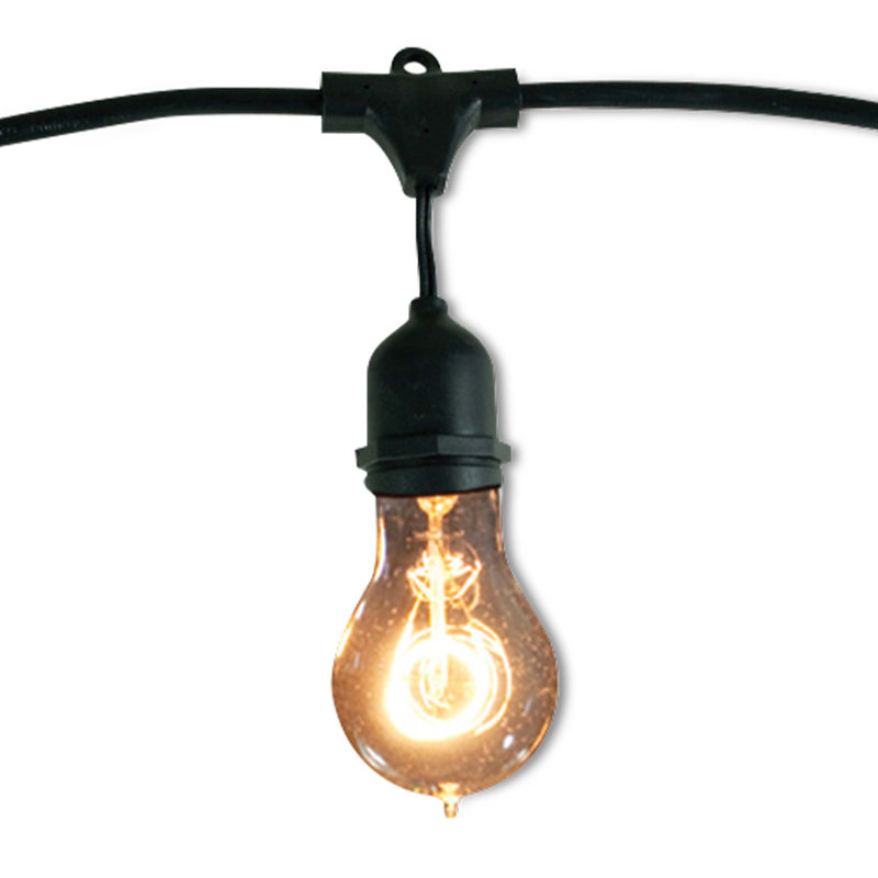 Guirlande de 48 ampoules à incandescence standard d'extérieur de 48 pi (connectable d'un bout à l'autre)