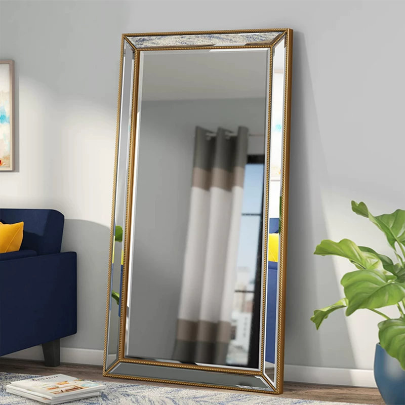 Miroirs rectangulaires pleine longueur en bois manufacturé