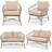 Leverne 4 - Person Patio Conversation Set with Cushions