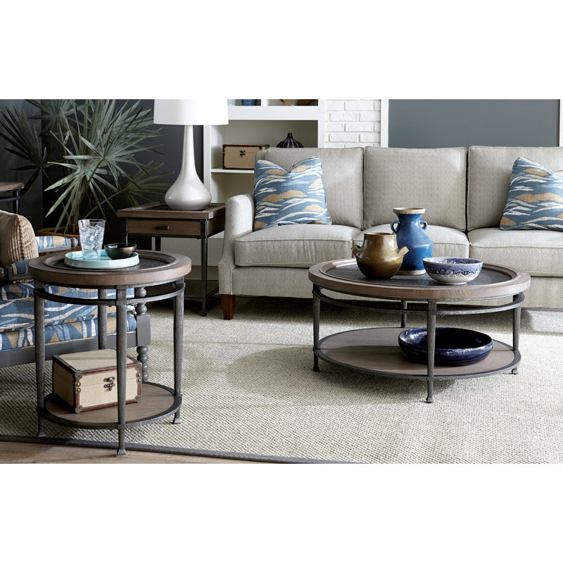 Table de bout avec rangement Safran Steel