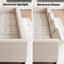 Canapé modulaire de salon réversible en lin de 116,6 po Ashbury Ivery-120796073