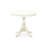 3 Piece Dining Room Set Consists of 1 Round Pedestal Dining Table and 2 linen white Dining Room Chairs with Slatted Back - linen white Finish-537440752