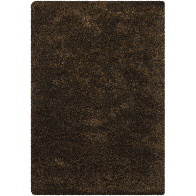 Tapis contemporain tissé à la main Everly Quinn Trenouth brun / noir