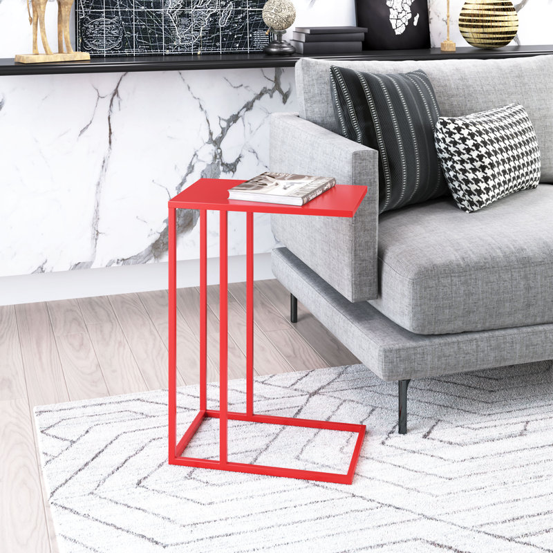 Tanu End Table, Antique Zinc, 23.6" H x 16.5" W x 10" D
