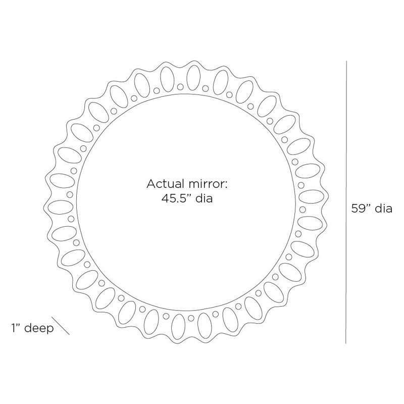 Greenly Round Iron Mirror