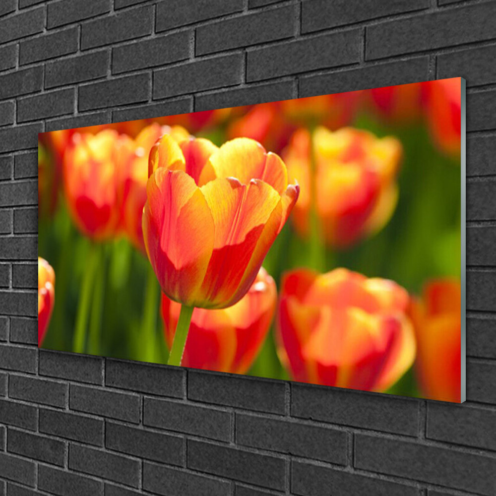 Tulips Floral - Unframed Photograph on Glass