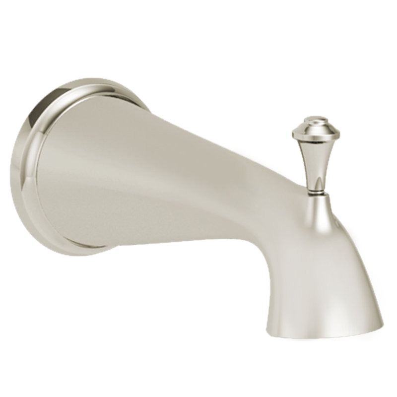 Delancey Wall Tub Spout with Diverter, Polished Nickel