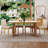 Boho Dining Table For 6 With Rattan Accent-1329180922