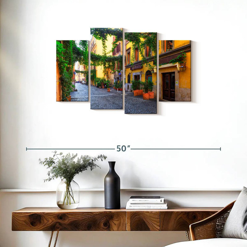 Tergel Street In Trastevere, H 22 po x l 36 po