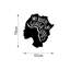 Accessoire mural élégant en métal noir élégant, 24,4 po x 27,6 po | Fabrication 100% métal, épaisseur: 0,06 po | Léger à 1,4 lb | Conception murale facile à installer, parfaite pour la décoration intérieure et l'esthétique moderne