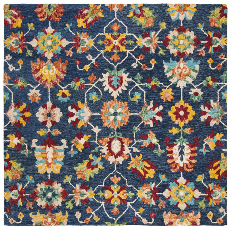 Tapis oriental en laine touffeté à la main Porterfield, Carré 9 pi