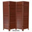 6 Ft. Tall Wooden Louvered Room Divider Walnut 3 Panel-1123949886-1123949884