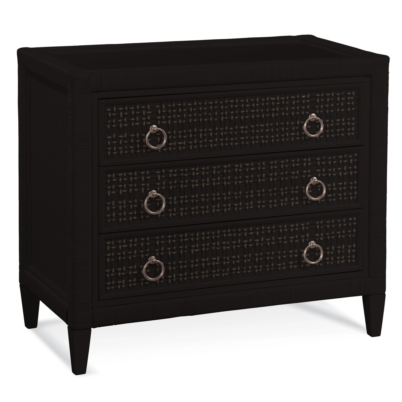 Monterey 3 Drawer 36" W Dresser, Antique Black, No, Satin Nickel