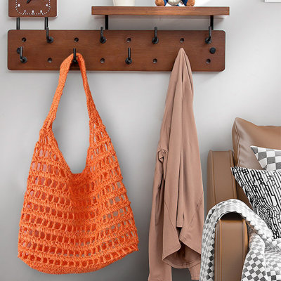 Backpack Women Straw  Crochet Backpack Flap Drawstring Shoulders Bag Casual Beach Daypack Clutch Bag Straw Purse For Girls Summer Beach Crossbody
