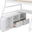 Lit mezzanine avec tiroirs, tablettes et bureau-75856160-88010932
