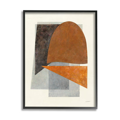 Abstraction géométrique discrète encadrée sur bois