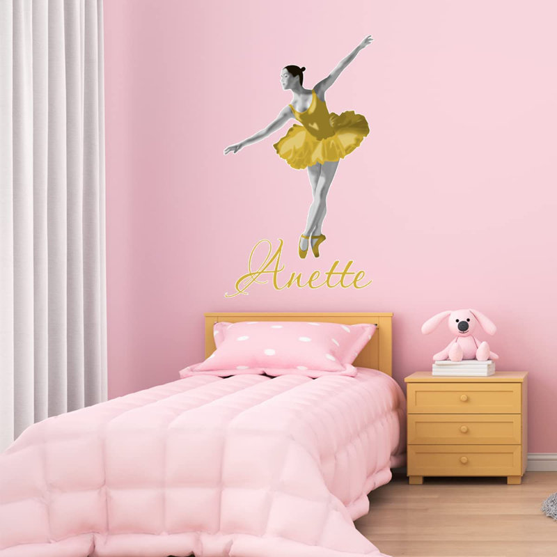 Adhésif décoratif ballerine, H 40 po x l 22 po, Oui, Or