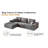 Modular Sectional Sofa With Chaise, Modern L Shaped Cloud Couch With Deep Seat, For Living Room And Bedroom, No Assembly Required-908505908