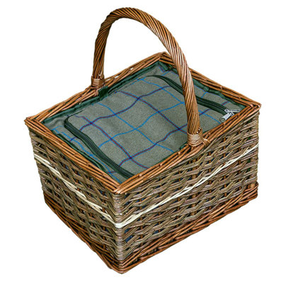 Wicker Picnic Basket with Fitted Cooler