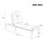Chaise longue d'extérieur en bois d'acacia de qualité supérieure avec dossier réglable et coussin épais - Fauteuil inclinable de patio résistant à l'eau pour la piscine, le jardin et la terrasse