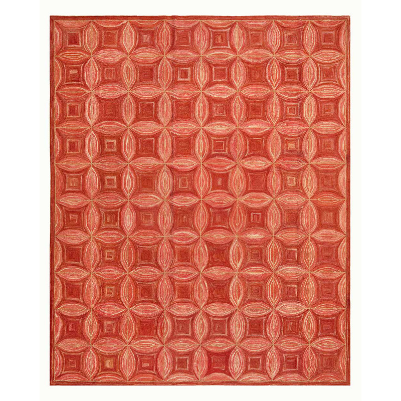 Flatweave Wool Geometric Area Rug
