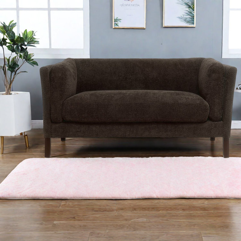 Causeuse Modern Sofas, tissu chenille de 58 po, siège compact