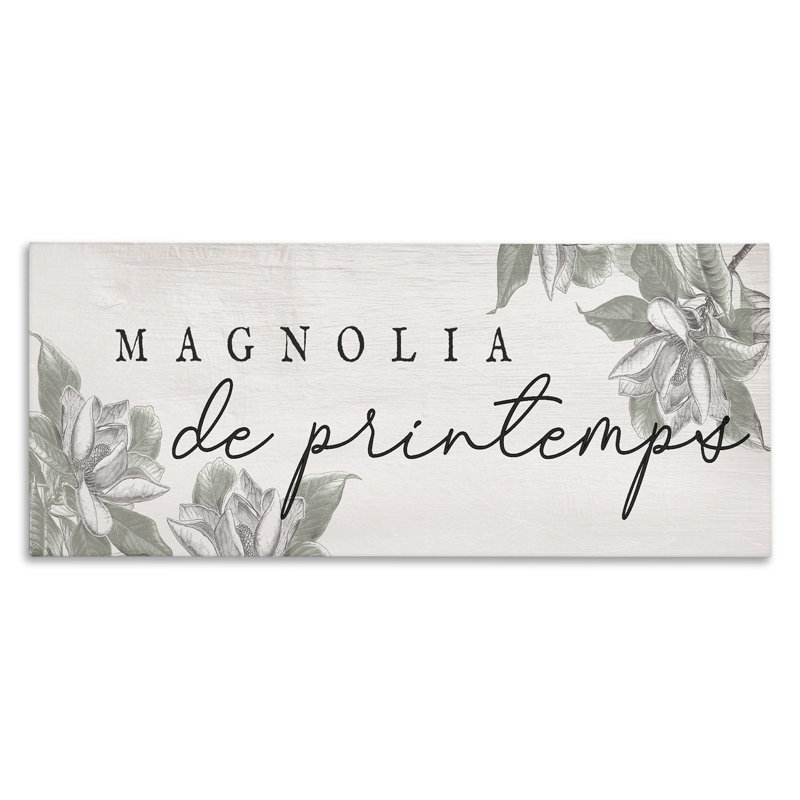 Spring Magnolia French Expression, par Lil 'Rue, H 13 po x l 30 po