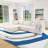 Modern Modular Sectional Sofa With Movable Ottoman