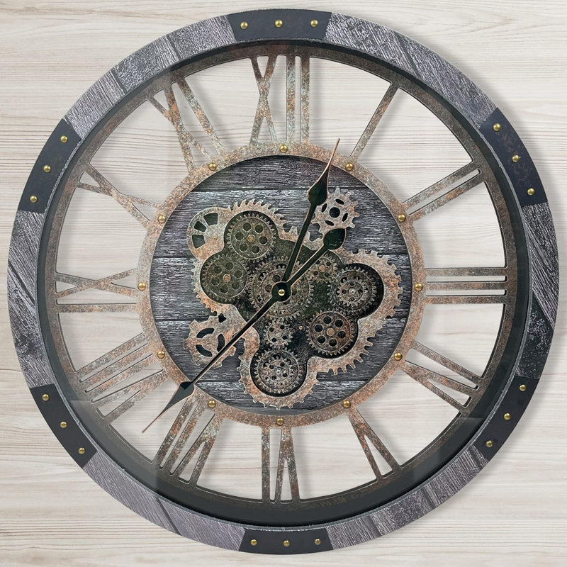 Large Wall Clock Drives Gears