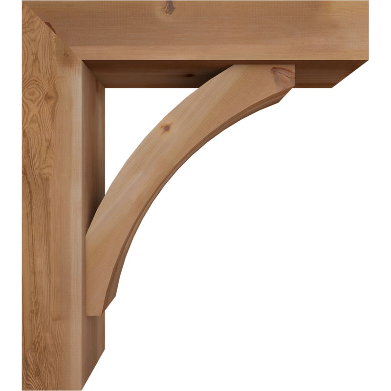 Support de bloc Thorton avec entretoise décalée, 36 x 32, Cèdre rouge occidental de l 7 1/2 po (lisse)